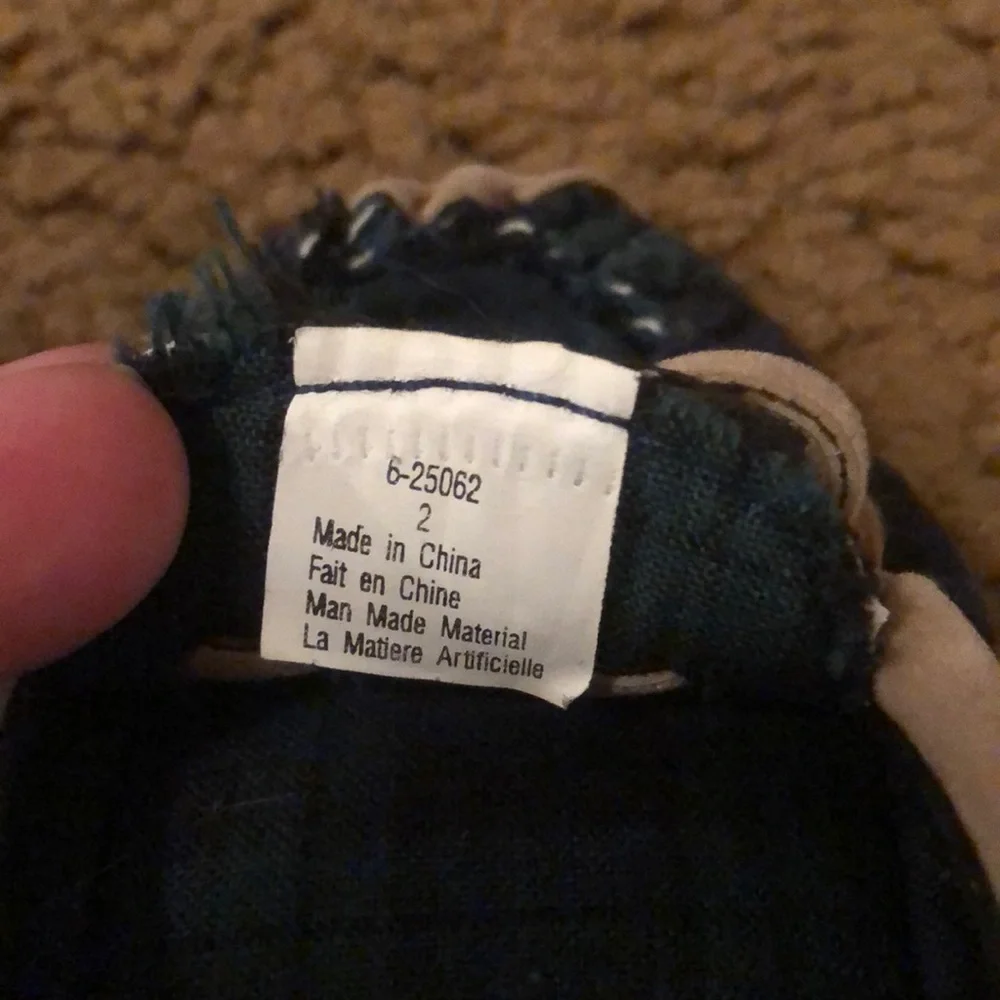 Baby Green plaid Moccasin Slippers
